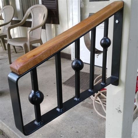 short handrails for 2 steps.